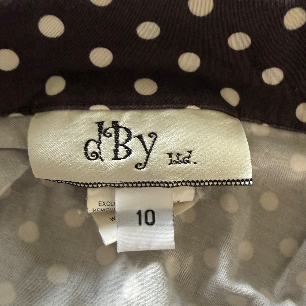 Retro 50s Style Brown Polka Dot Dress 10 - Picture 8 of 11